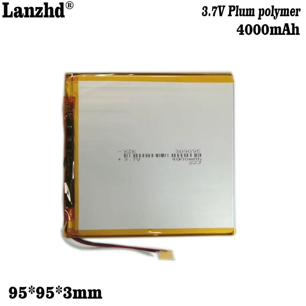 3-zeilige 3,7 V 4000 mAh Liter Energiebatterie Smart-Home-Lautsprecher Li-Ionen-Akku für DVR GPS-Kamera Radio Notebook 309595 309696