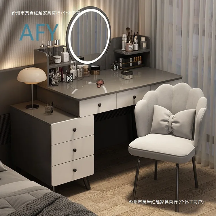 Dressing Table for Bedroom Modern Minimalist Makeup Vanity with Storage Drawers and Desk Function Compact 2024 New Furniture