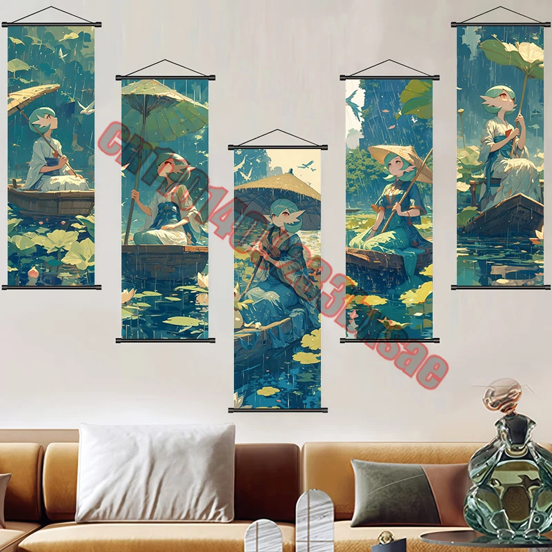 

Classic Cartoon Anime Pokemon, Gardenvoir, High Quality High Definition Scroll Painting Suitable for Living Room Home Decoration