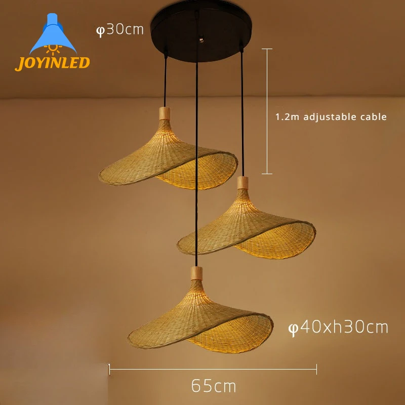 

3 насадки E27, подвесные декоративные люстры, бамбуковые подвесные светильники, Азия, ресторан, отель, Подвесная лампа для гостиной, подвесные бамбуковые светильники
