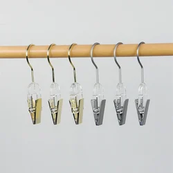 5 Pcs Acrylic Clips Clothing Store Clothespin Suit Pants Scarf Skirt Hanger Rack Wardrobe Hanger Transparent Cloth Rack