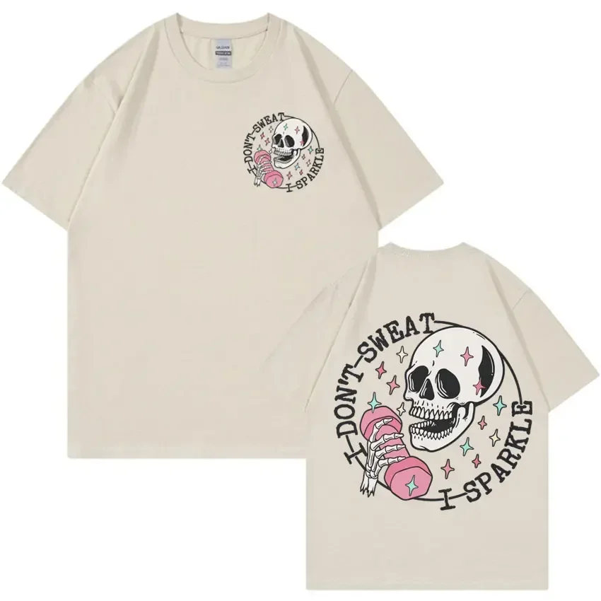 Funny Skeleton Muscle Mommy Gym T Shirts Men Women Fashion 90s Retro Gothic Tshirt Summer Cotton Short Sleeve T Shirt Streetwear