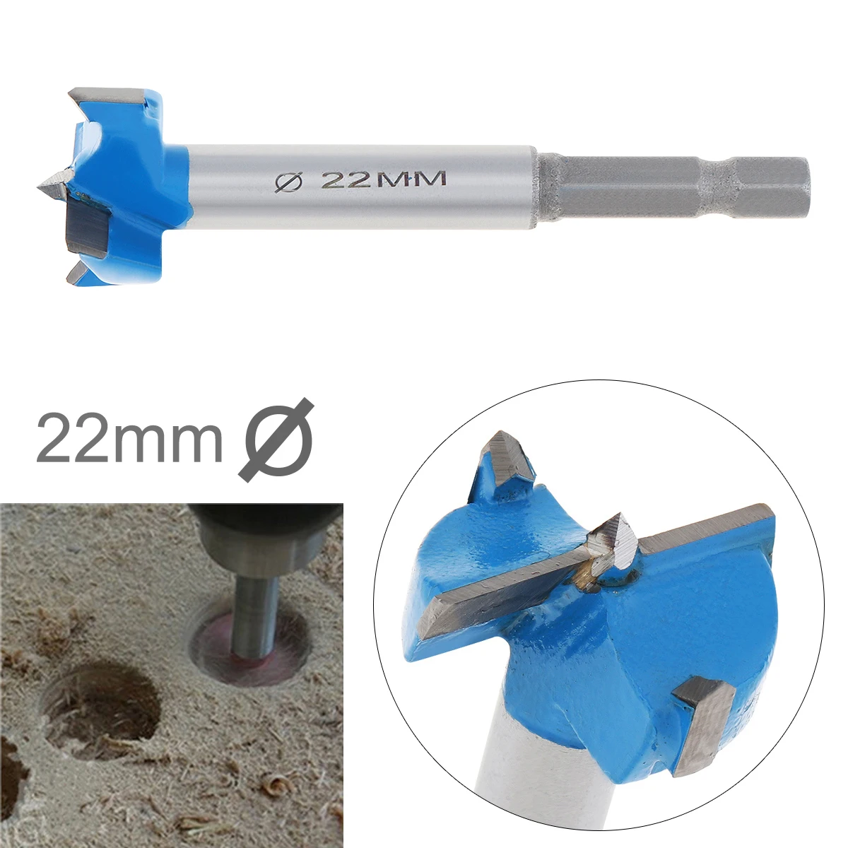 22mm Professional Forstner Drill Bit Set Woodworking Hole Saw Wooden Cutter For Power Tools Drill Bits