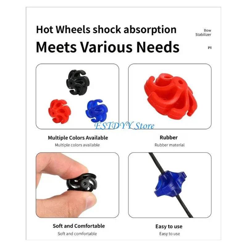 

G6DE 8Pcs Rubber Archerys Bowstring Silencers Dampeners Set Minimize String Noise