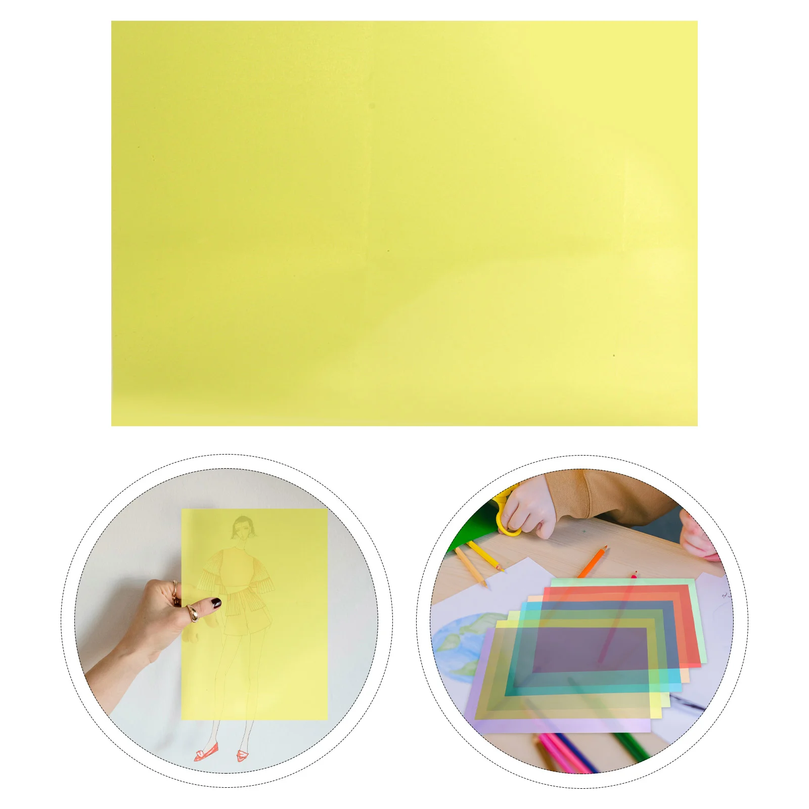 14 Sheets Colored Cellophane Film Paper Manual Plate DIY Pvc Craft Material for