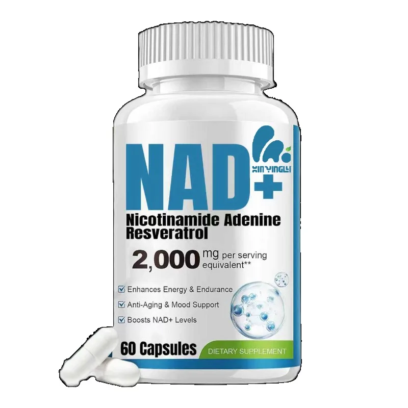 Liposome NAD 2000 Mg containing trans resveratrol energy support 60 capsules