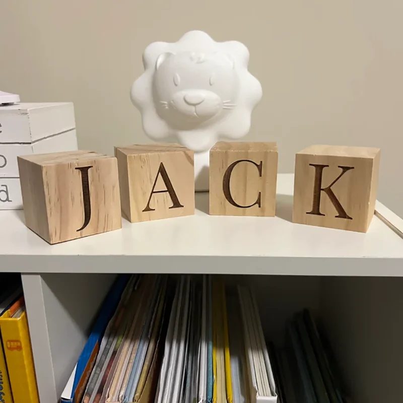 Personalized Wooden Name Blocks Pregnancy Announcement Blocks Baby Shower Gift Photo Prop Custom Nursery Party Decoration Favors