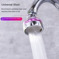 360° Rotation Faucet Turbocharged Splash-Proof Adjustable Shower Head Universal Fan Filter Turbocharged Shower Head Wash Basin