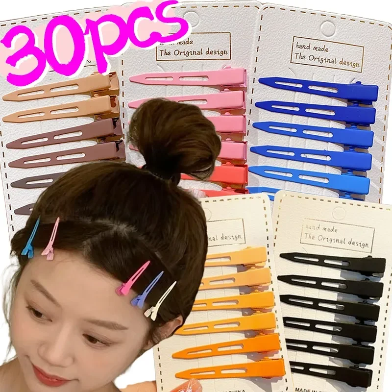 6/30Pcs Colorful Hair Clip for Women DIY Hair Style Fluffy Positioning Duckbill Makeup Clip Hairdressing Salon Hairpins Headwear