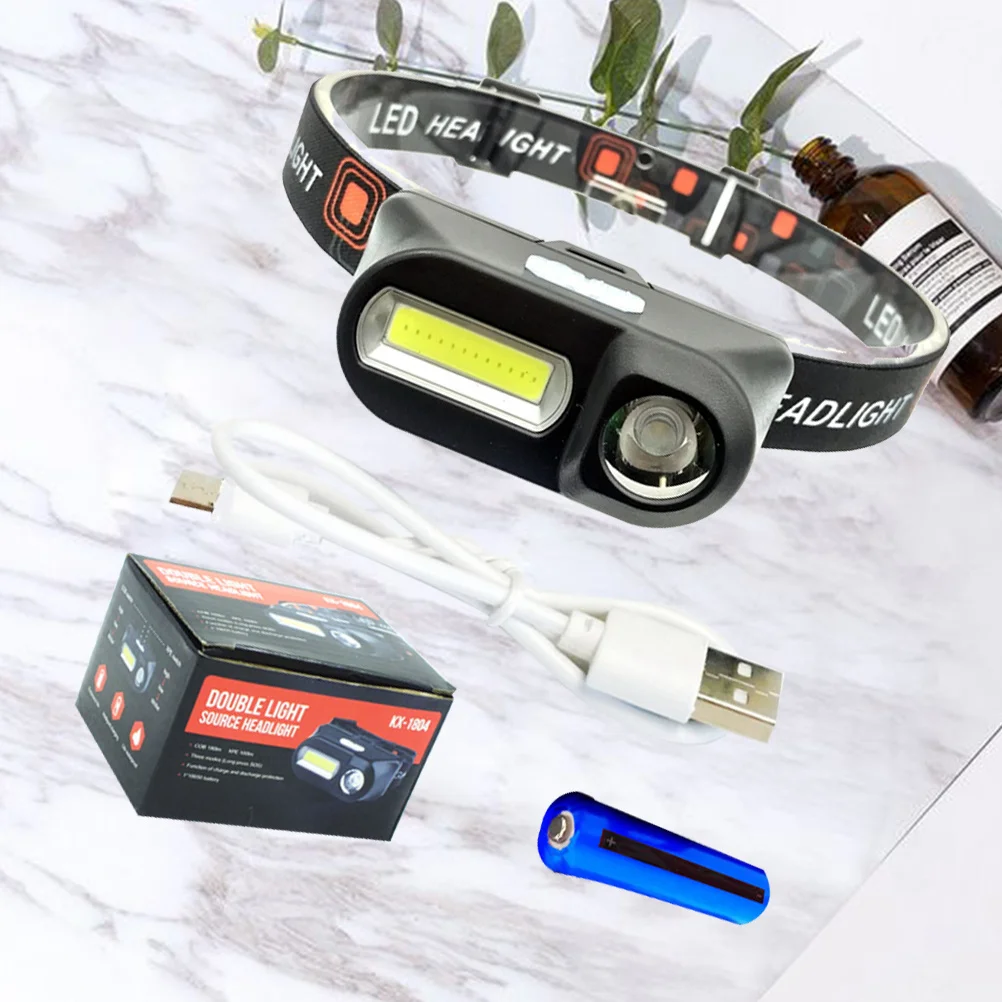

Super Bright 6 Mode LED Headlamp with Focus Adjustment Rechargeable Headlamp Flashlight for Hunting Patrolling Inspecting