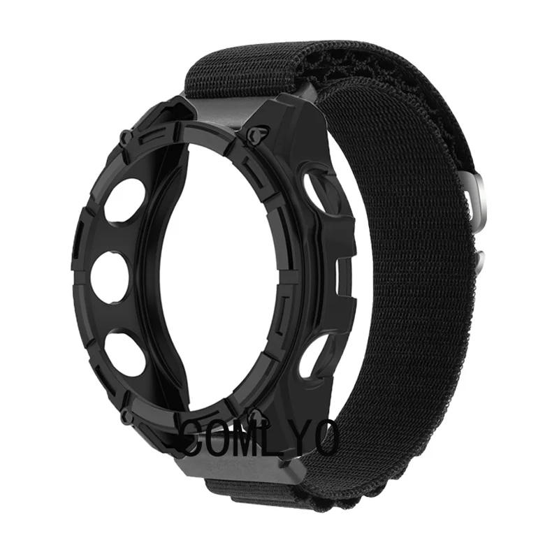 For Garmin Fenix 8 Strap Case Smart Watch Nylon Band Protective Bumper Cover Soft Sports Women men Belt