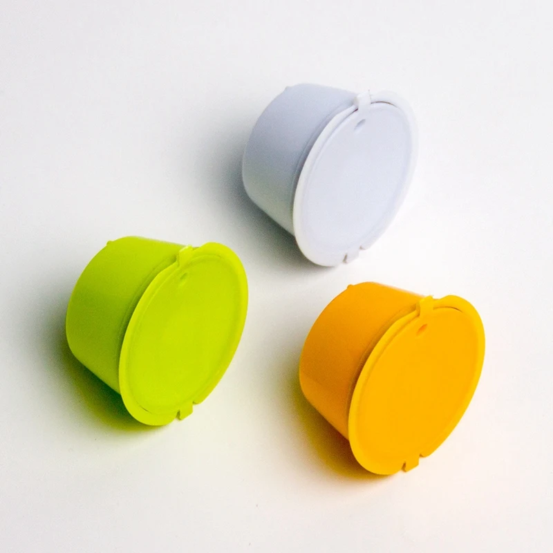 3 Pcs Koffie Capsules Hervulbare Koffie Capsules Pods Herbruikbare Universele Koffie Filter Met Lepel Borstel Voor Dolce Gusto Een