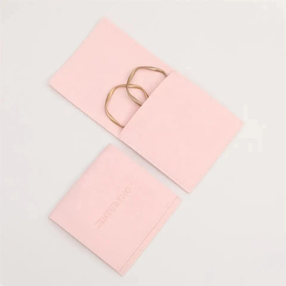 Sacchetti regalo in velluto in microfibra Imballaggio Custodia per gioielli Custodia cosmetica per caramelle nuziali Bustina riutilizzabile Stampa logo personalizzato