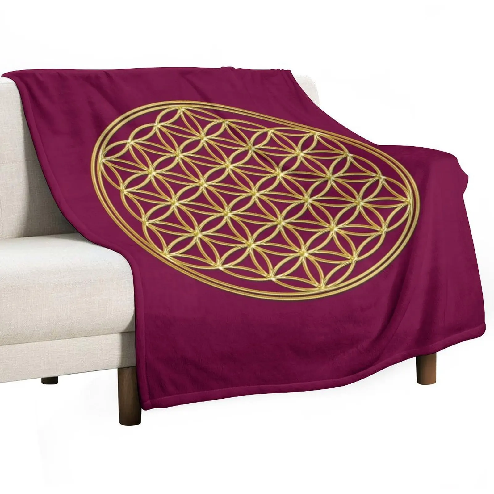 Flower of life, sacred geometry, energizing & purification Throw Blanket Soft Plush Plaid Cute Plaid bed plaid Blankets