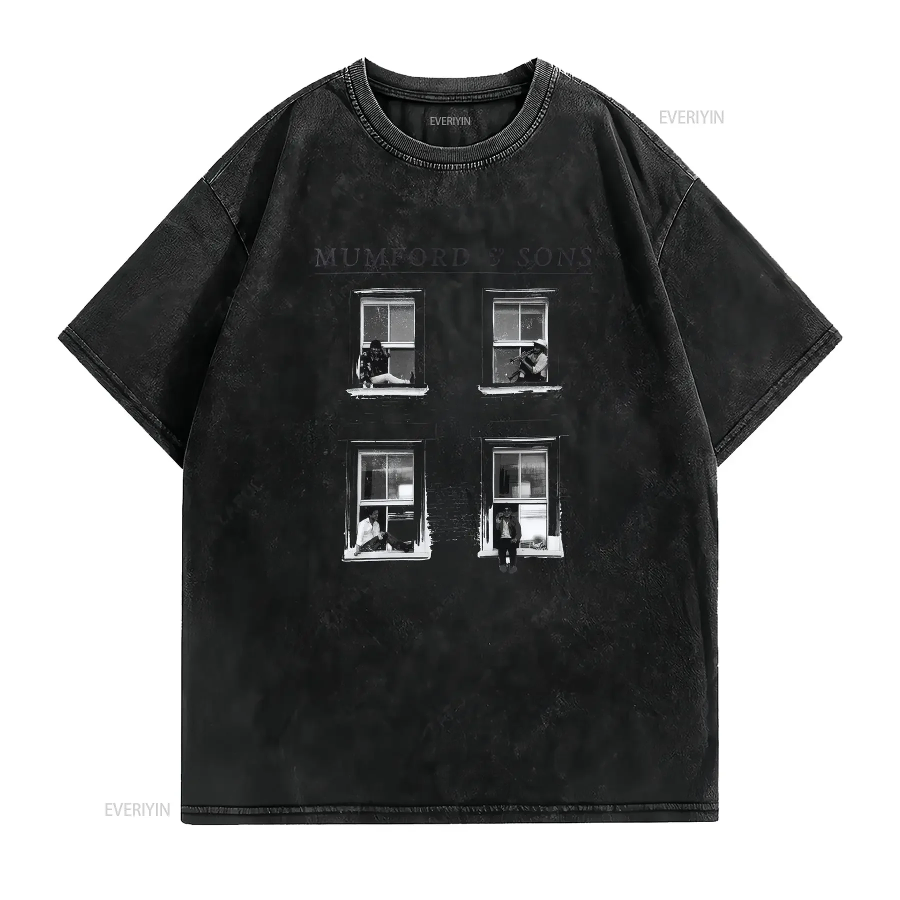 Mumford Sons White Window Photo T Shirt S 5XL 1A0025 vintage Washed graphic fashion designer clothes Soft Slightly streetwear
