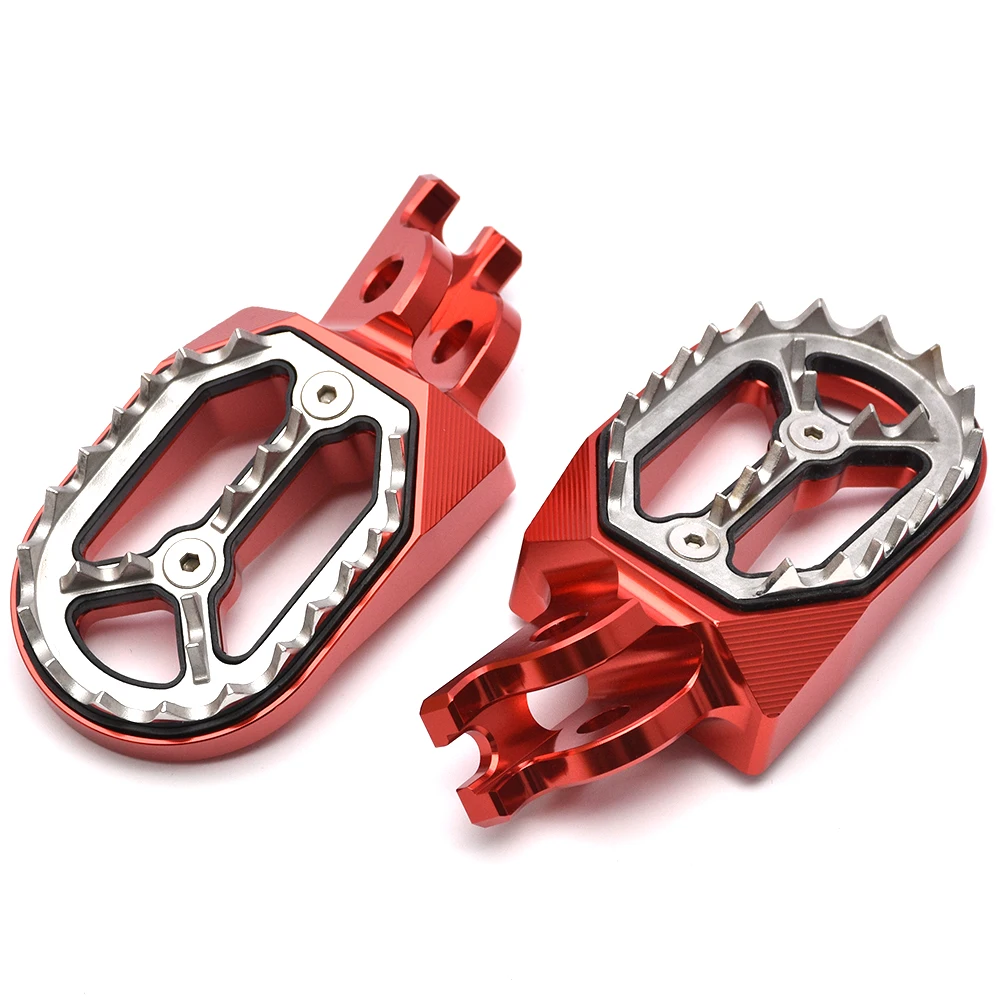 

Shark Teeth Wide Footrest Foot Pegs Steps For Honda CR 125R 250R CRF150R 07-23, CRF250R CRF450R CRF 250 300 450 L X RX RWE -All