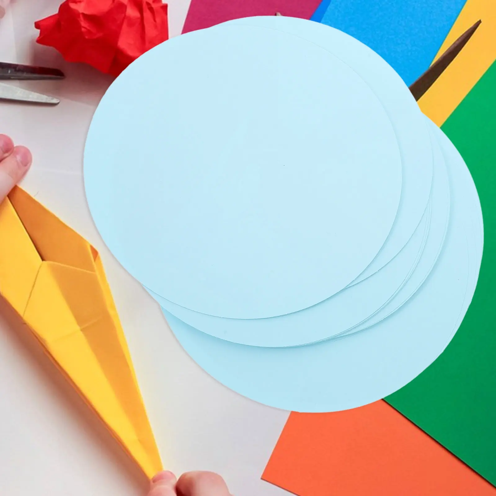 20Pcs Round Card Paper Sheets for Handcrafts Thick Safe Drawing Painting Paper Blank Circle Cardstock Artists Craft