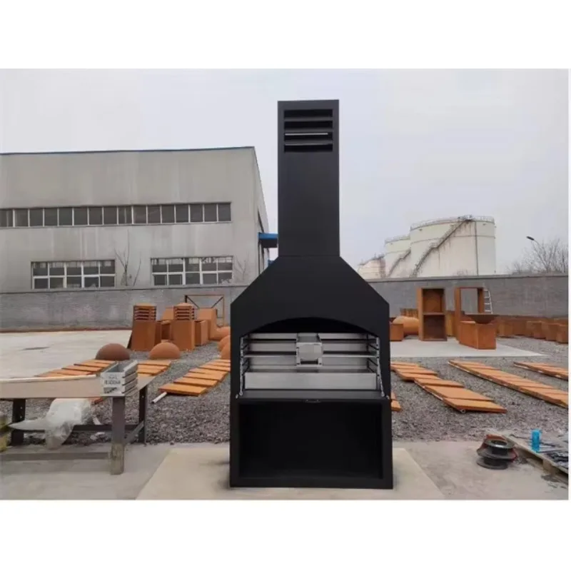Corten Steel in Wood Fireplace Cast Iron Wood Heaters Biofireplace