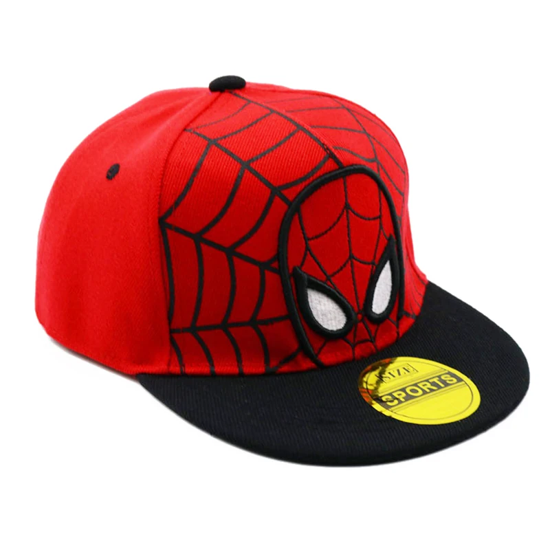 Disney Cartoon Spiderman cappello per bambini ragazzi ragazze cotone poliestere cappello da sole berretto Hip Hop bambino bambini moda berretto da