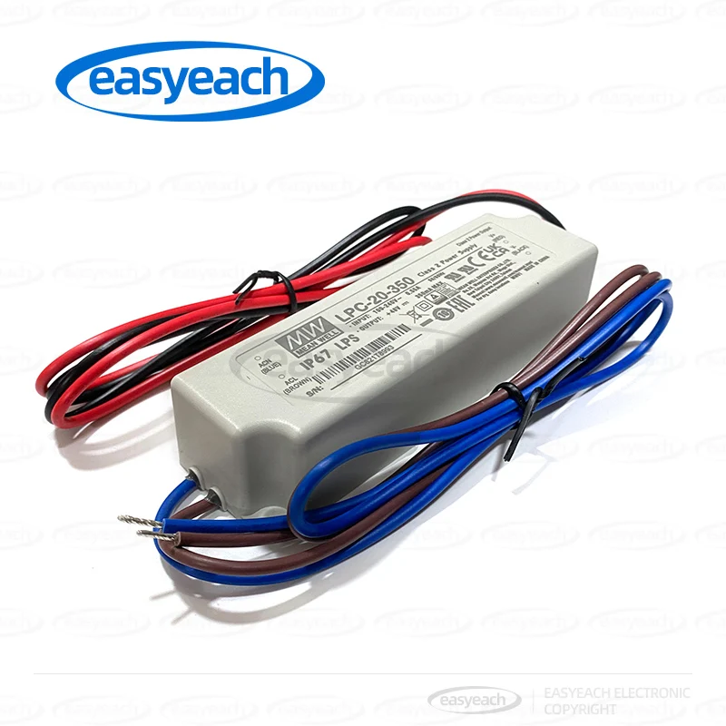 MEAN WELL Switching Power Supply LPC-20-350 Power Driver Waterproof LED Constant Current Power Supply