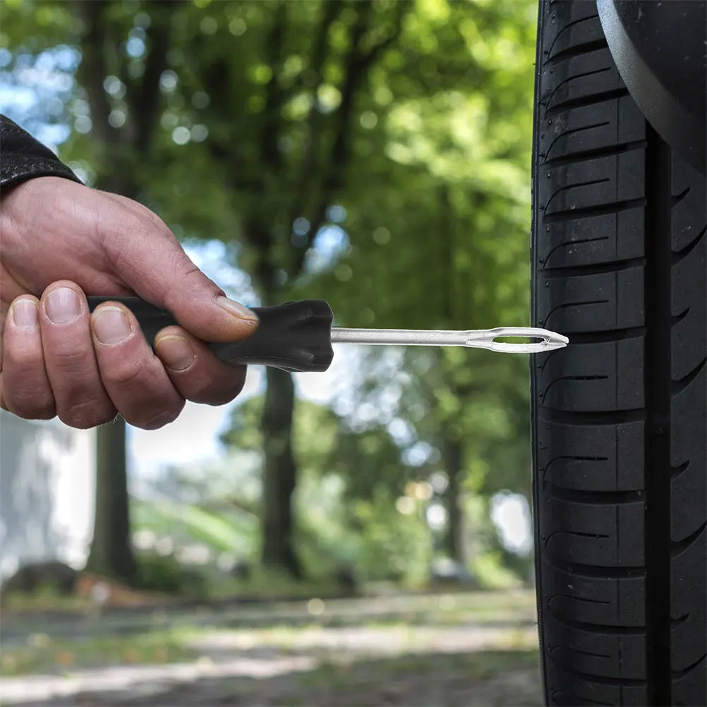 

6Pcs Heavy Duty Tire Repair Kit Reusable Plug Tool Quick Easy Fix Cars Motorcycles Bicycles Tire Repair Tools Automotive Supply