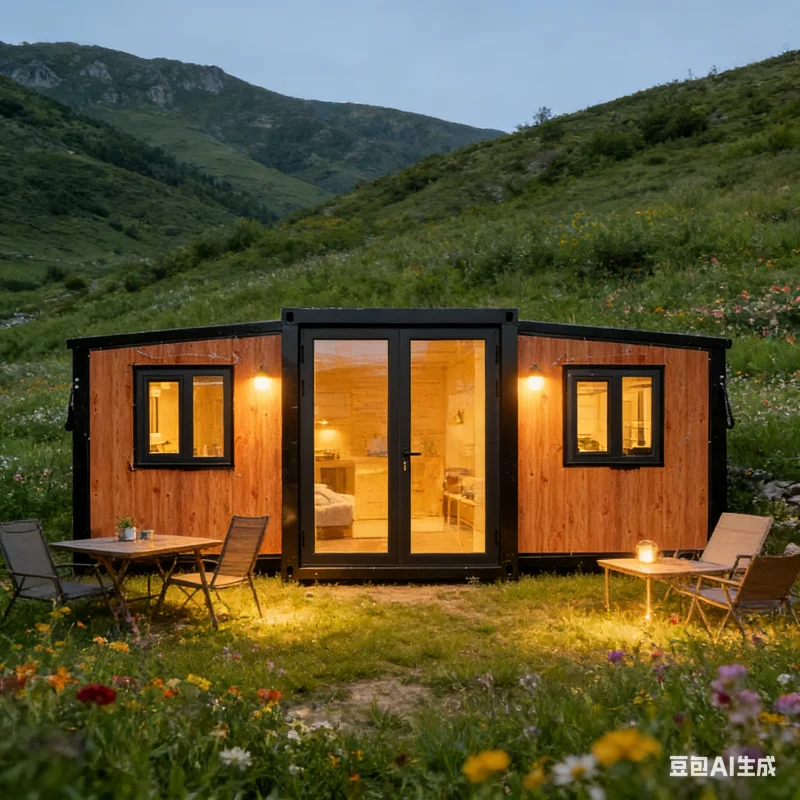 Luxury Expandable Prefab Container House Mobile Home Fold Out Portable Prefabricated House for Sale