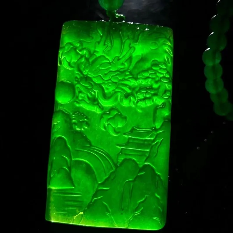 

Лед через Гуаньинь, как пейзаж, кулон, нефритовый бренд, модная классика для мужчин и женщин