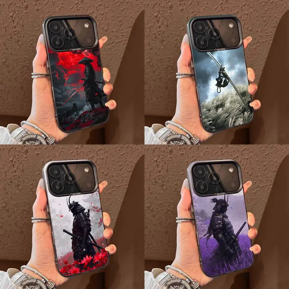 

Japanese Bushido Samurai Katana Phone Case For iPhone 17,16,15,14,13,12,11,Pro,Max,Plus,E,Air,Mini Black Tpu Cover