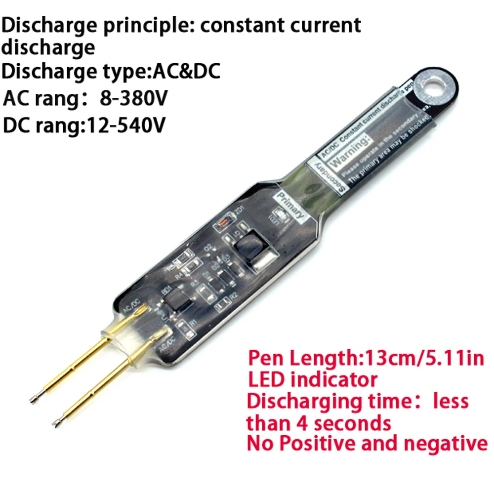 Capacitor discharge pen Switch power supply repair discharge protection tool with LED AC8-380V/DC 12-540V quick discharge sale