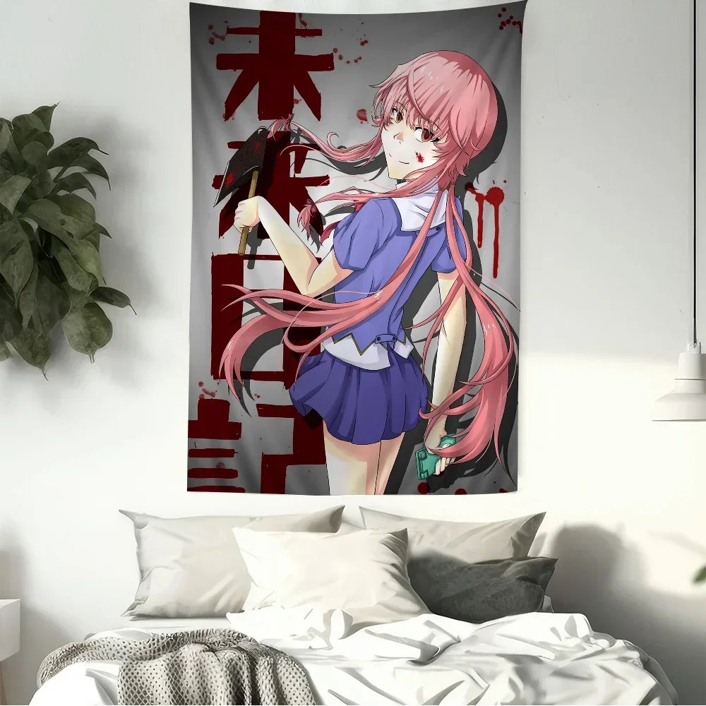 Mirai Nikki Printed Large Wall Tapestry Indian Buddha Wall Decoration Witchcraft Bohemian Hippie Wall Art Decor