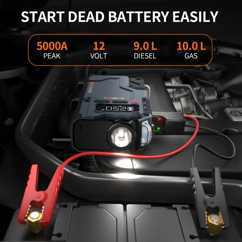 20000mAh Car Battery Charger Emergency Starting Device Booster Power Pack 12V Auto Jump Box With LED Light USB Quick Motorcycle