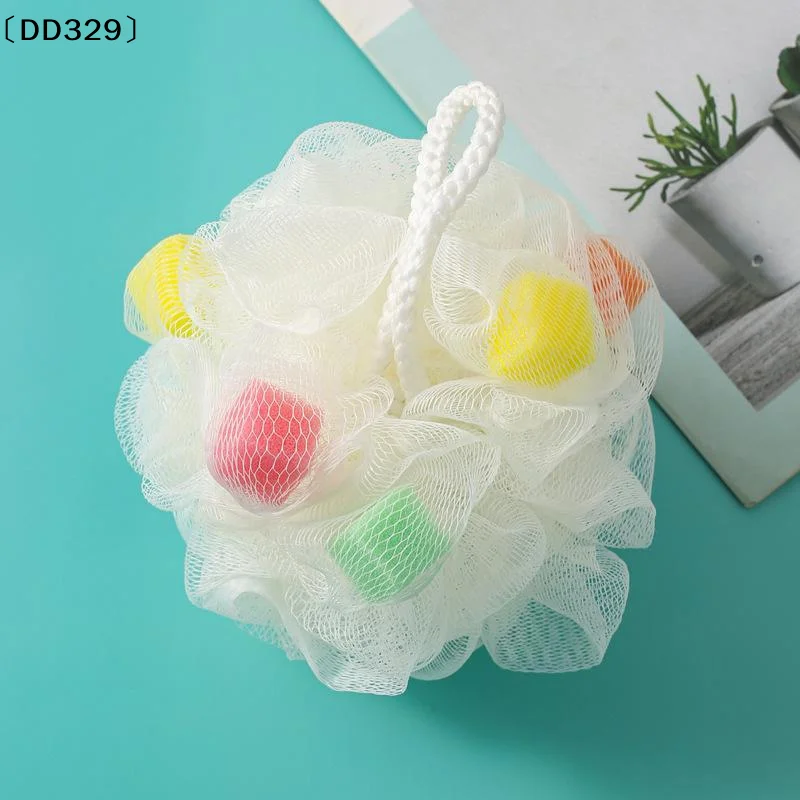 1Pcs Large Bath Balls Color Blocking PE Soft Scrubbing Bubble Net 5 Colors Bath Flower For Relaxing Bath Time〔DD329〕