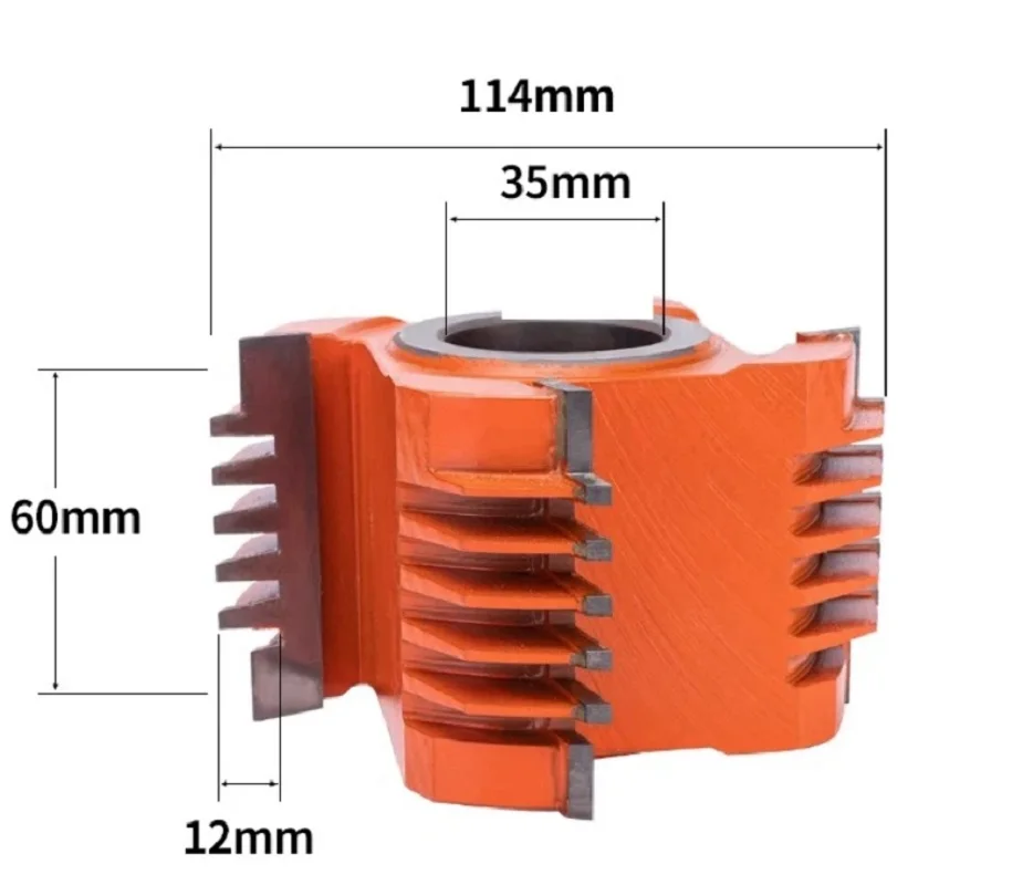 4 Flutes Carpentry Spindle Moulder Cutter Integrated Finger Joint Shaper Cutter for Woodworking Machine Tools 4 wings Sharpener