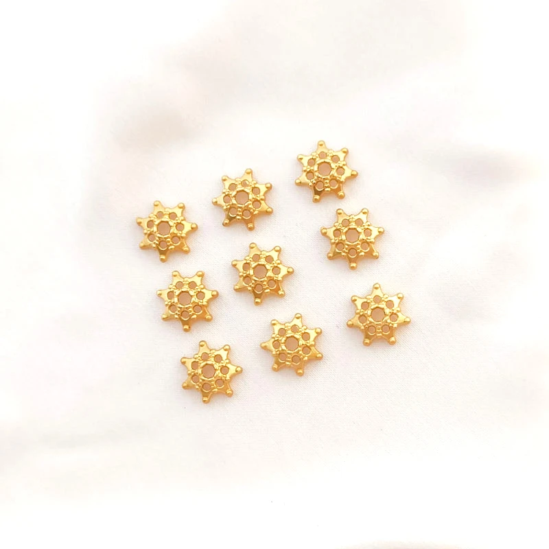 30 Pieces Retro Matte Gold Hollowed Out Flower Divider Beads DIY Jewelry Making Necklace, Bracelet, Clothing Accessory Materials
