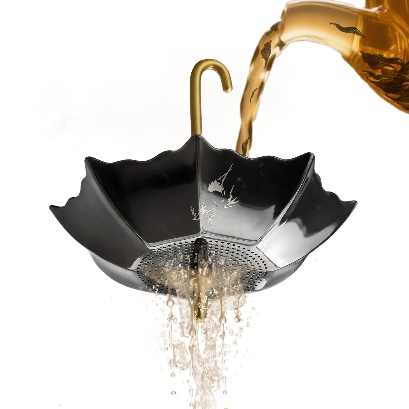 Umbrella Tea Infuser Stainless Steel Loose Leaf Filter Diffuser Fine Mesh Tea Strainer For Home Kitchen Countertop Apartment