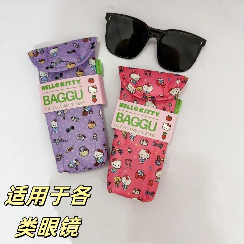 KawaiiHello Kitty Cartoon Sunglasses Protective Bag Portable Magnetic Buckle Student Gift Decoration Women Accessories Wholesale - view 5