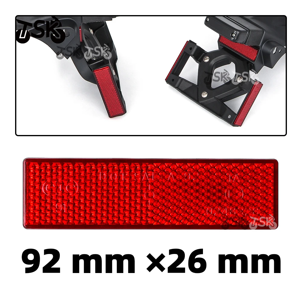 Rectangle Car Motorcycle Bike Self-adhesive On Safety Reflector For BMW S1000RR S1000R R1200 92MM*26MM Reflective Plate