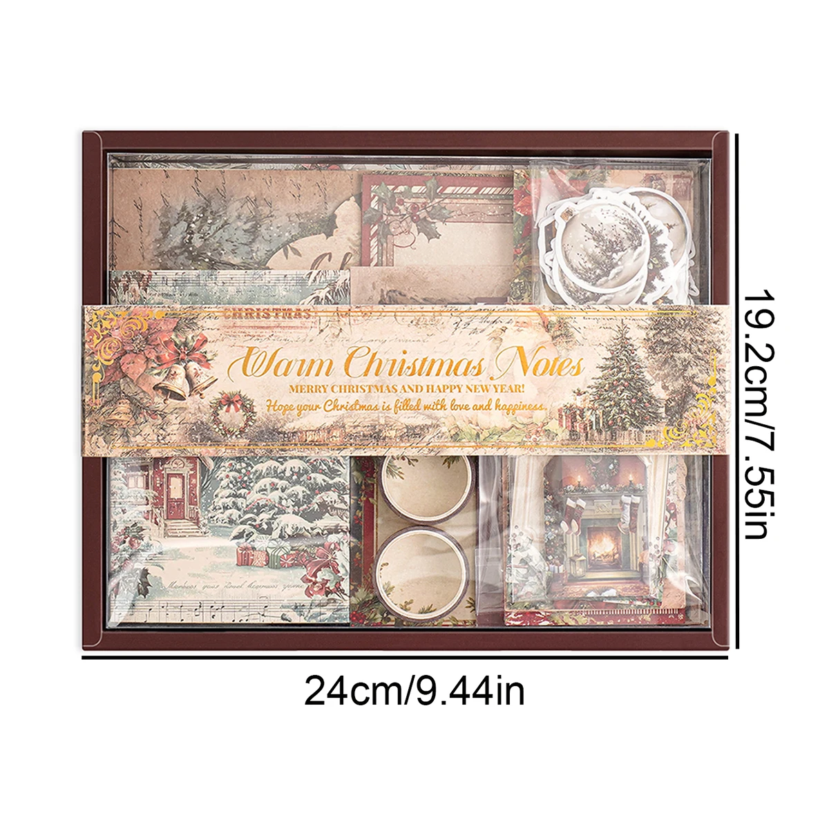 1PC Christmas gift box set, including notebook, sticky notes, cards, stickers, craft paper, tape, and other multi-piece sets
