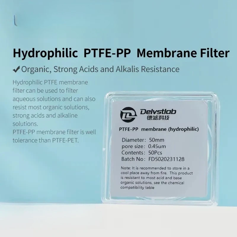 Delvstlab Hydrophilic PTFE-PP Membrane Filter Microporous Membrane for Lab