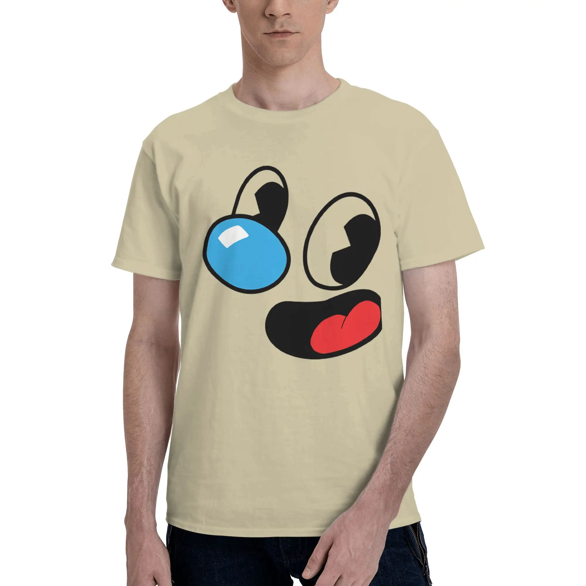 Cuphead and Mugman cup mug Outfit Unisex T Shirt 100% Cotton Tee Fashion  T-shirt Clothes