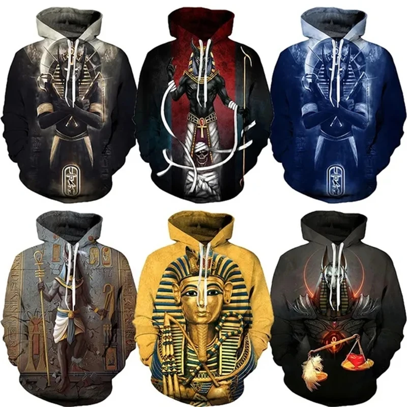 Egyptian Dead God Egyptian Symbol Pharaoh Anubis Costumn Hoodie Men Women 3D Print Hoodies Egypt Clothing Sweatshirts 2024 New