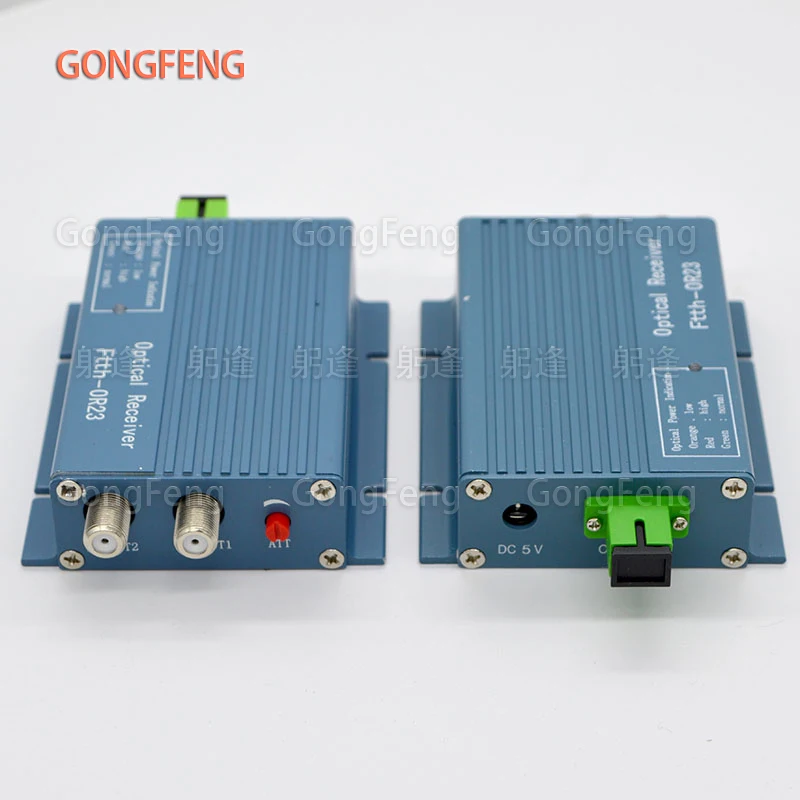 1PCS Neue FTTH CATV Mini Modus Optische Empfänger Hohe Fiber Optical Converter SC APC Simplex Stecker Mit 2 ausgang RF zoll