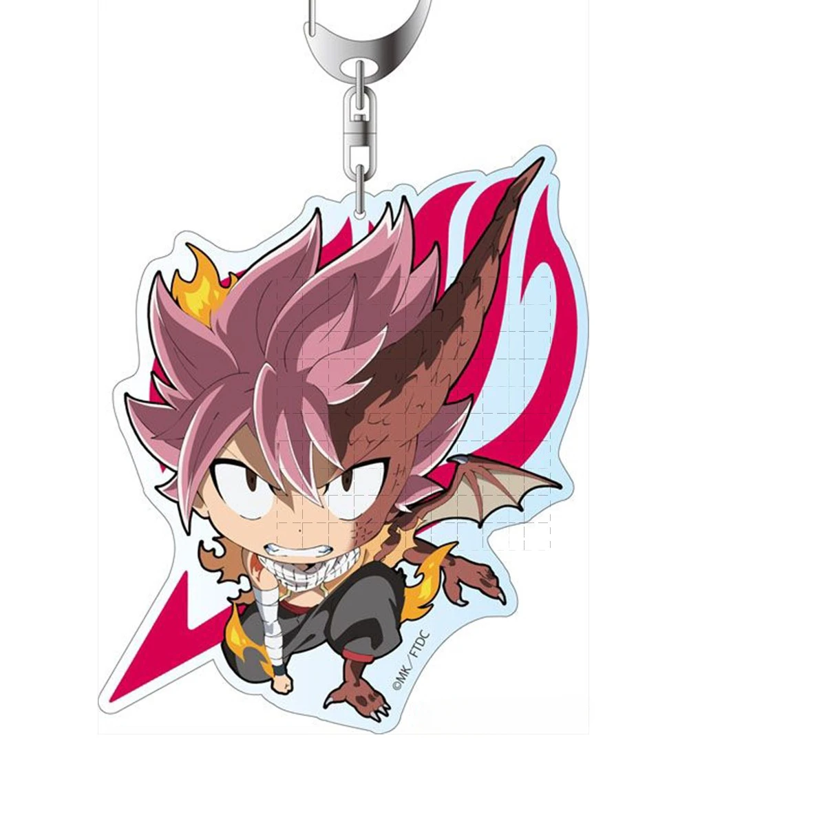 Game Natsu Dragneel Lucy Erza Happy Gray Mavis Vermilion Keychain Doll Anime Acrylic Keyring Bag Pendant for Gift