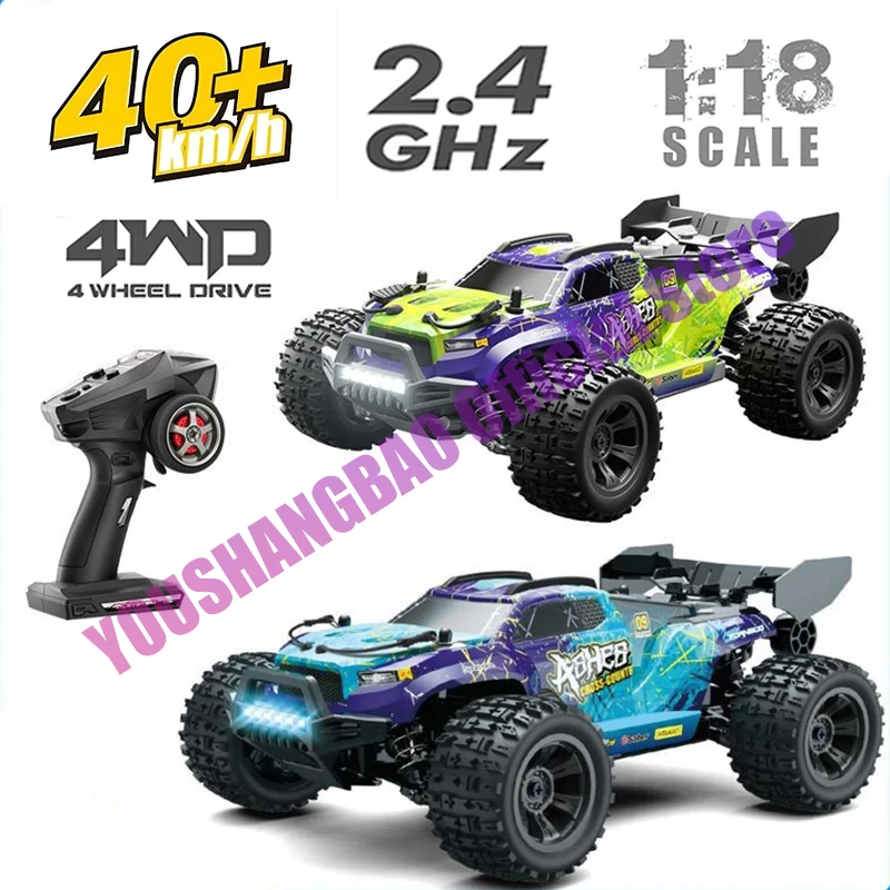 WLtoys 1:18 SCY 18101 40KM/H 4WD RC Car With LED Remote Control Cars High Speed Drift Monster Truck for Kids VS 144001 Toys