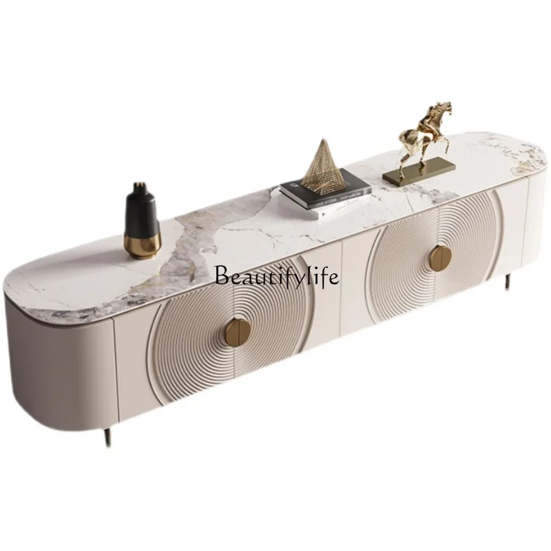 LJY*Modern light luxury rock panel TV cabinet