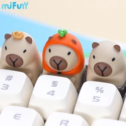 MiFuny Capybara Keycap Animal Artisan Keyboard Cap Resin Custom KeyCaps for Mechanical Keyboard Accessories Cute Point Keycap