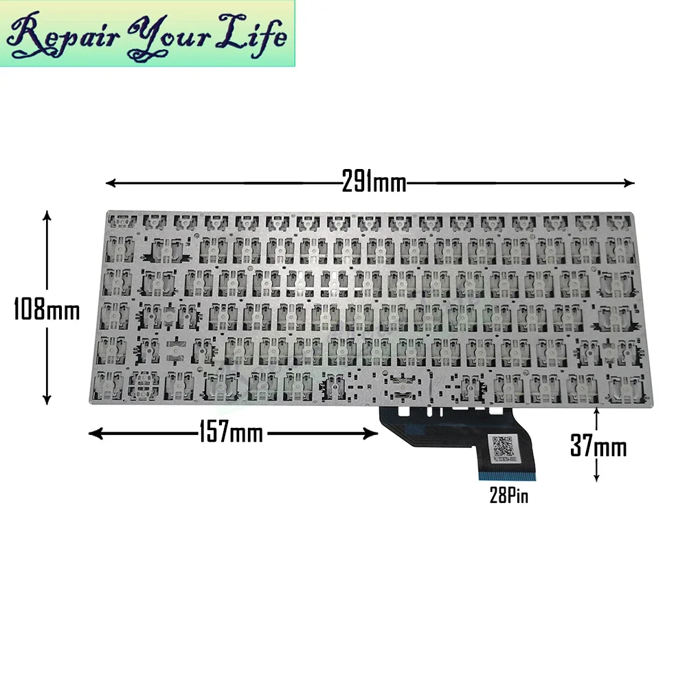Russian Spanish French Keyboard for Dynabook Satellite Pro C40 C40-J C40-G C40-K C40-H EN-RU Version Keyboards D0K-6507B New