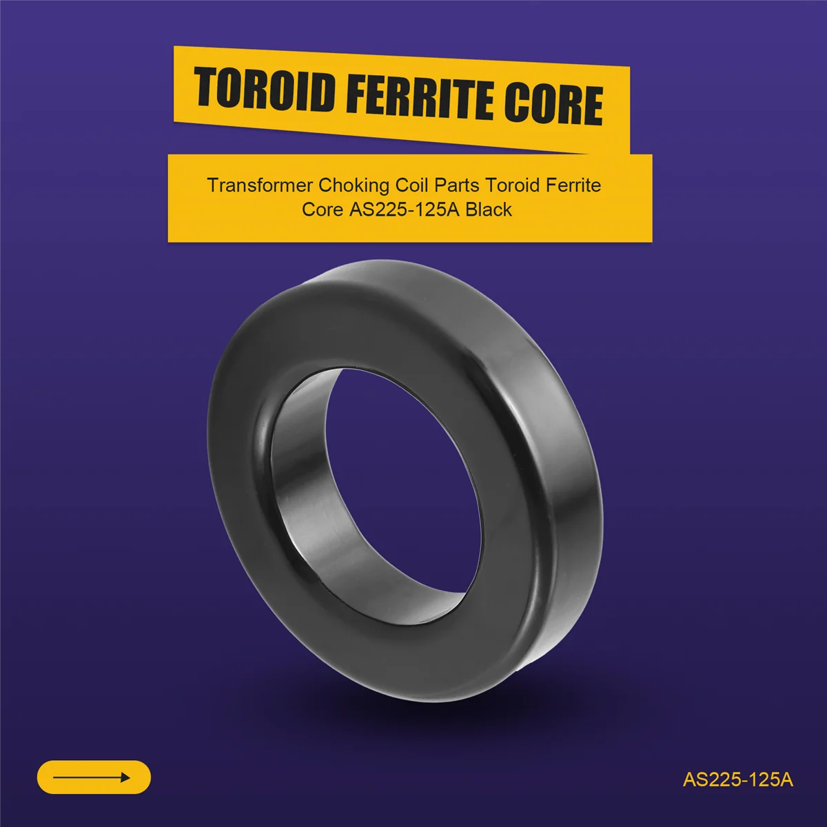 L60ATransformer Choking Coil Parts Toroid Ferrite Core AS225-125A Black