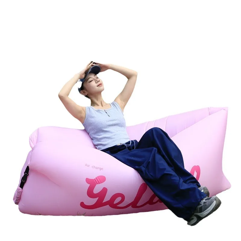 Fast Air Sofa for Camping, Outdoor Beach, Lazy Sleeping Bag, Inflatable Bed, Folding Bed