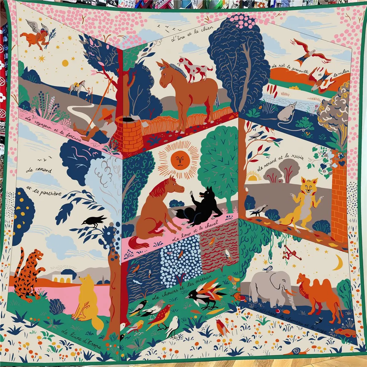 

Роскошный квадратный женский 30% шелк, 70% кашемировый шарф, шаль, зимняя накидка, хиджаб из пашмины, дизайн с животным принтом, квадратная шаль